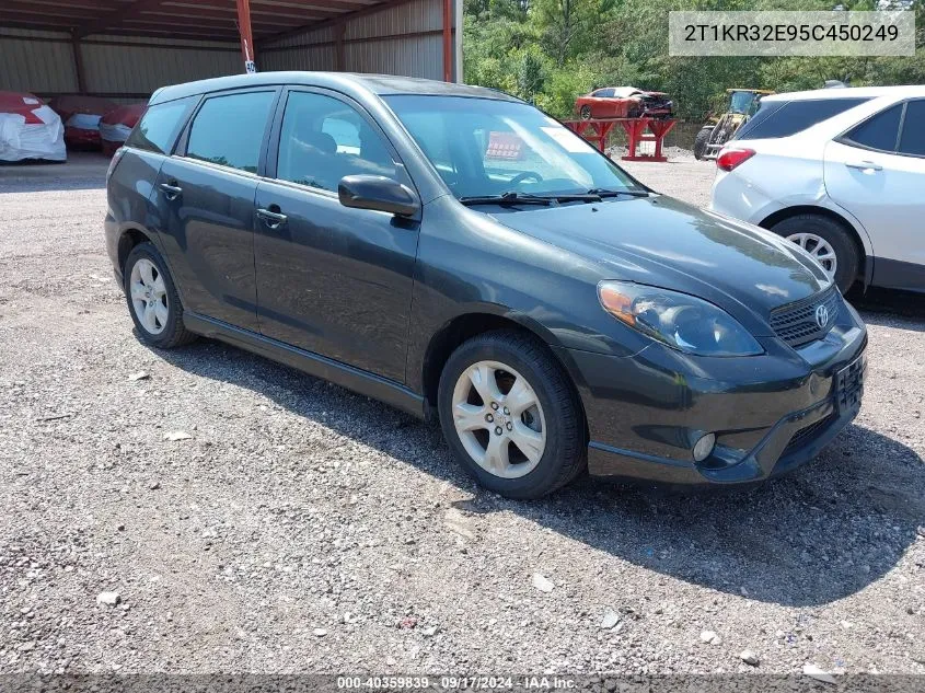 2005 Toyota Matrix Xr VIN: 2T1KR32E95C450249 Lot: 40359839