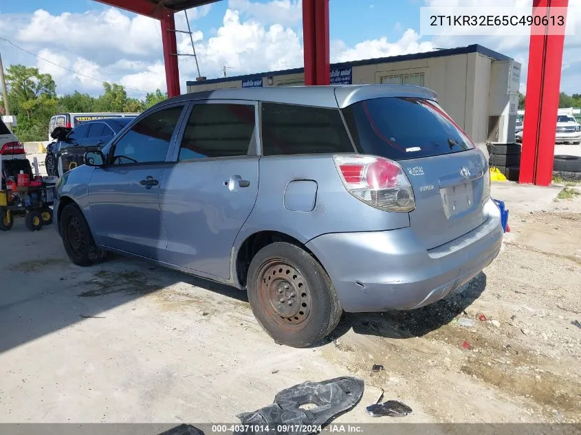 2005 Toyota Matrix VIN: 2T1KR32E65C490613 Lot: 40371014