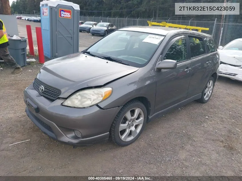 2005 Toyota Matrix Xr VIN: 2T1KR32E15C423059 Lot: 40385465