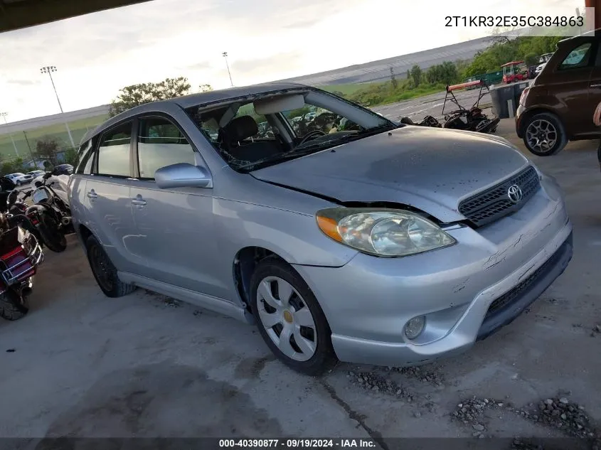 2005 Toyota Matrix Xr VIN: 2T1KR32E35C384863 Lot: 40390877