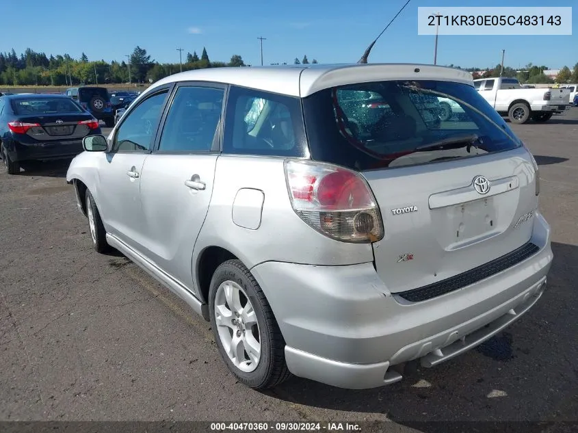 2T1KR30E05C483143 2005 Toyota Matrix Std/Xr