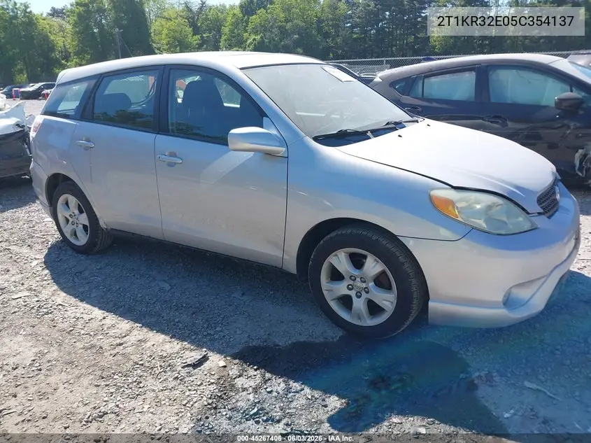2005 Toyota Matrix Xr VIN: 2T1KR32E05C354137 Lot: 45267406