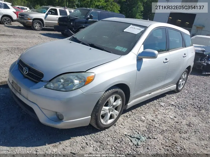 2005 Toyota Matrix Xr VIN: 2T1KR32E05C354137 Lot: 45267406
