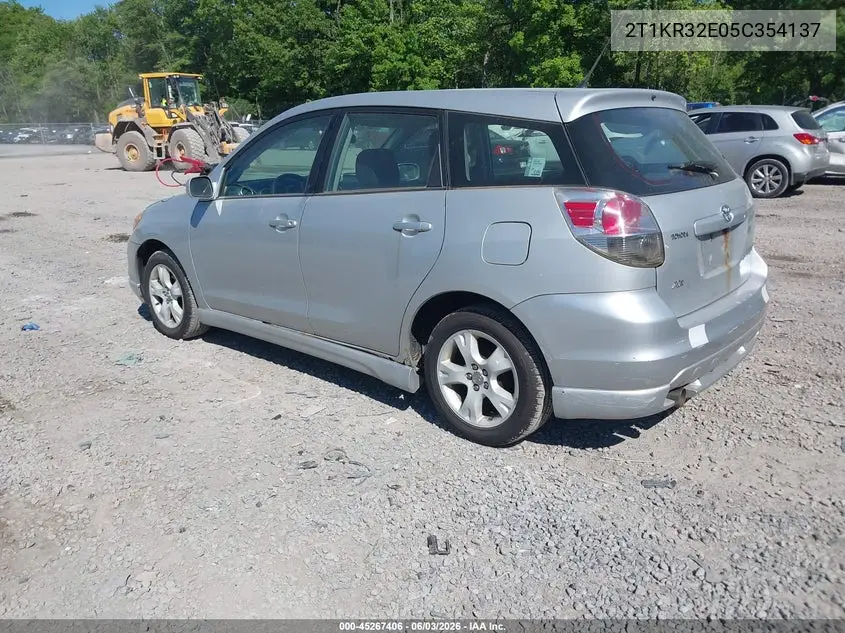 2005 Toyota Matrix Xr VIN: 2T1KR32E05C354137 Lot: 45267406