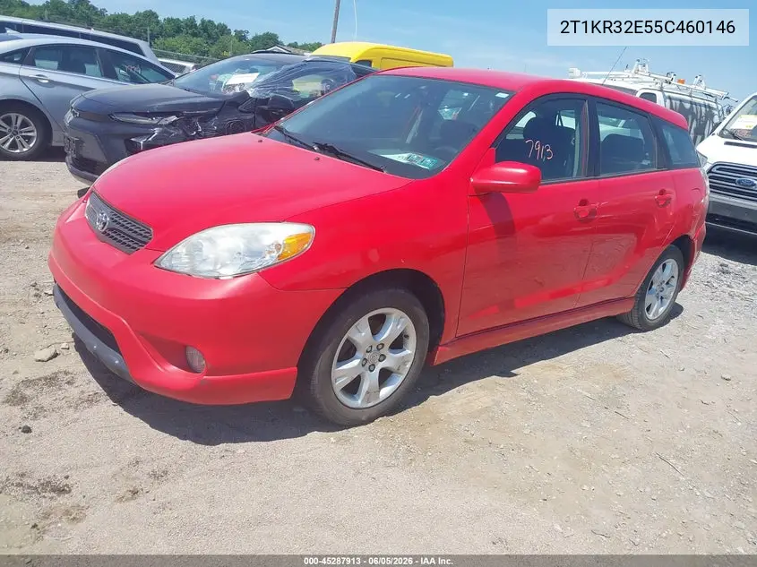 2005 Toyota Matrix Xr VIN: 2T1KR32E55C460146 Lot: 45287913