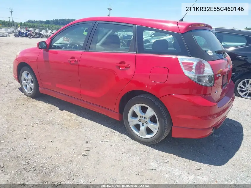 2005 Toyota Matrix Xr VIN: 2T1KR32E55C460146 Lot: 45287913