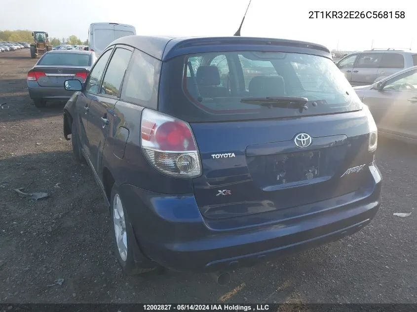 2T1KR32E26C568158 2006 Toyota Matrix