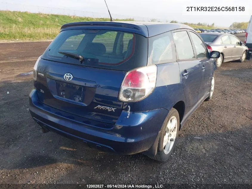 2T1KR32E26C568158 2006 Toyota Matrix