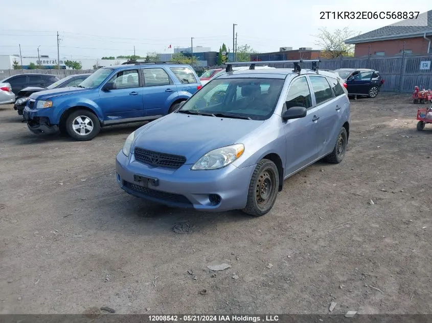 2006 Toyota Matrix Wagon VIN: 2T1KR32E06C568837 Lot: 12008542