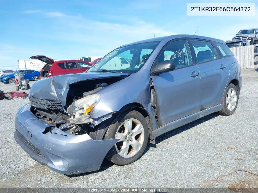 2006 Toyota Corolla Matrix Xr VIN: 2T1KR32E66C564372 Lot: 12013811