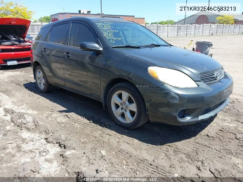 2006 Toyota Matrix Xr/Xrs VIN: 2T1KR32E46C583213 Lot: 12018317