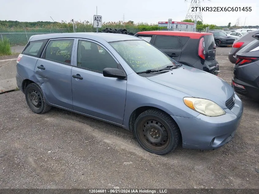 2006 Toyota Matrix VIN: 2T1KR32EX6C601455 Lot: 12034681