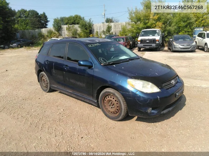 2006 Toyota Corolla Matrix Xr VIN: 2T1KR32E46C567268 Lot: 12073790