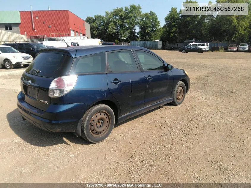 2006 Toyota Corolla Matrix Xr VIN: 2T1KR32E46C567268 Lot: 12073790