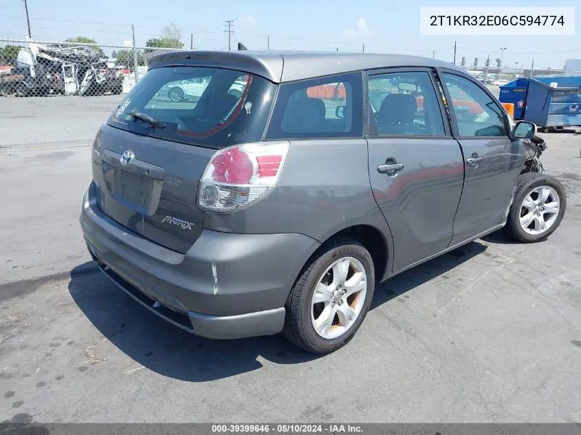 2T1KR32E06C594774 2006 Toyota Matrix Xr