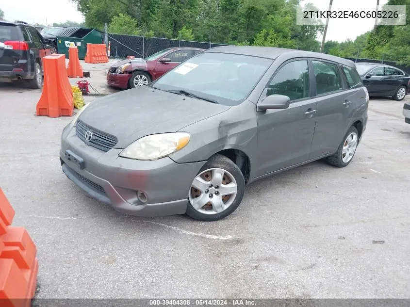 2006 Toyota Matrix Xr VIN: 2T1KR32E46C605226 Lot: 39404308