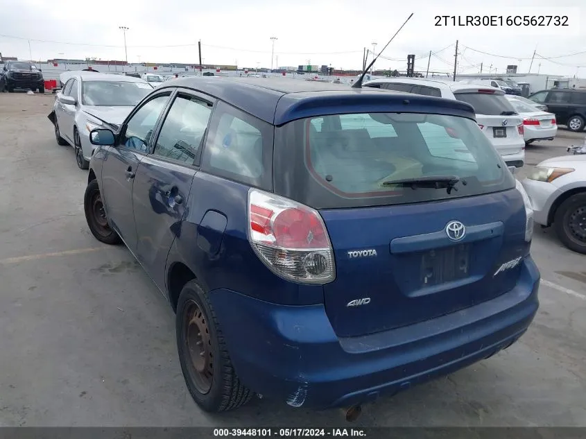 2006 Toyota Matrix VIN: 2T1LR30E16C562732 Lot: 39448101