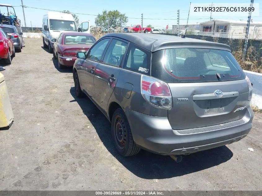 2006 Toyota Matrix VIN: 2T1KR32E76C613689 Lot: 39529869