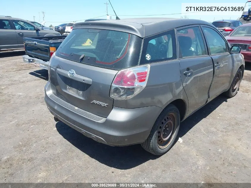 2006 Toyota Matrix VIN: 2T1KR32E76C613689 Lot: 39529869