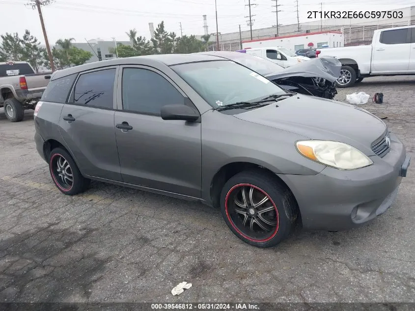 2006 Toyota Matrix Xr VIN: 2T1KR32E66C597503 Lot: 39546812