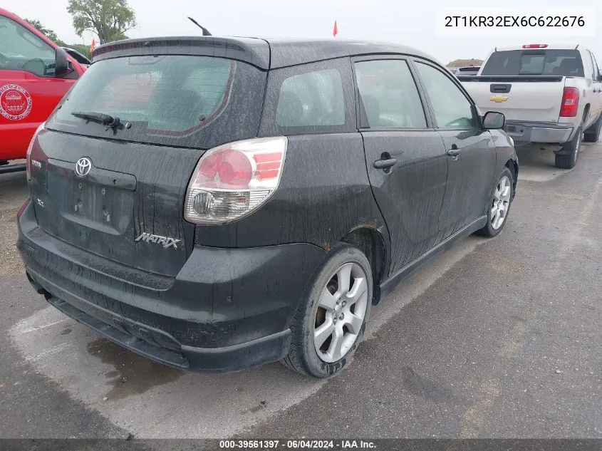 2006 Toyota Matrix Xr VIN: 2T1KR32EX6C622676 Lot: 39561397