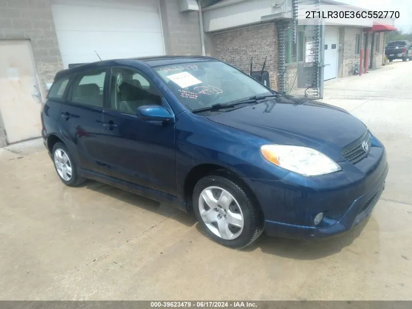 2006 Toyota Matrix Xr VIN: 2T1LR30E36C552770 Lot: 39623479