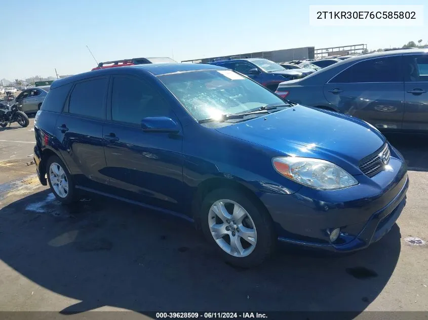 2T1KR30E76C585802 2006 Toyota Matrix Xr