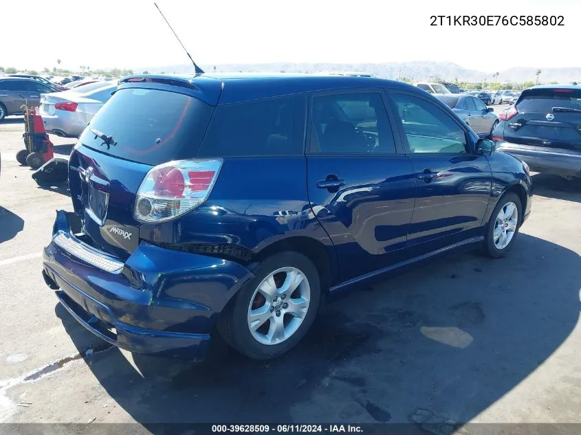 2T1KR30E76C585802 2006 Toyota Matrix Xr