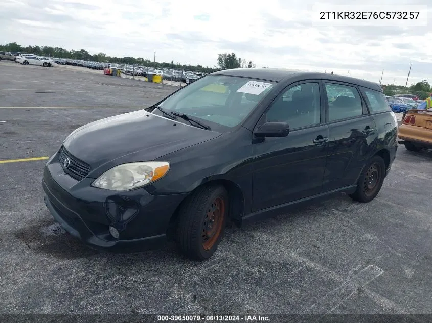 2006 Toyota Matrix Xr VIN: 2T1KR32E76C573257 Lot: 39650079