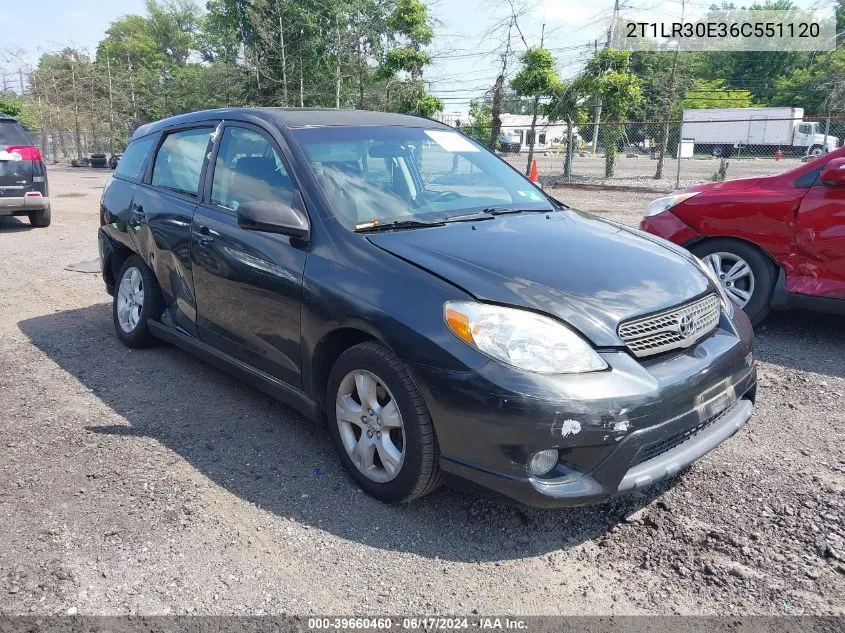 2006 Toyota Matrix Xr VIN: 2T1LR30E36C551120 Lot: 39660460