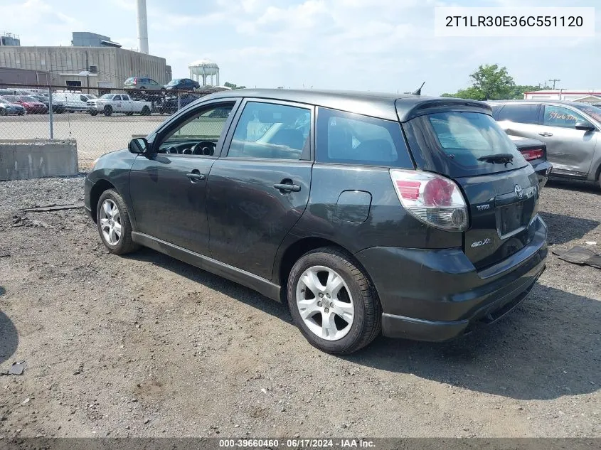 2006 Toyota Matrix Xr VIN: 2T1LR30E36C551120 Lot: 39660460