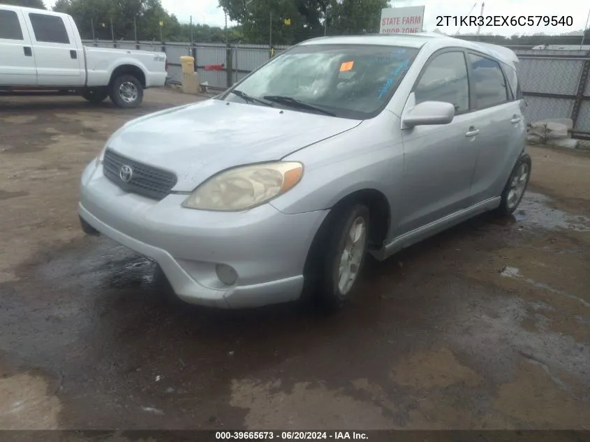 2006 Toyota Matrix Xr VIN: 2T1KR32EX6C579540 Lot: 39665673