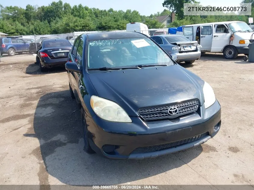 2006 Toyota Matrix VIN: 2T1KR32E46C608773 Lot: 39665705