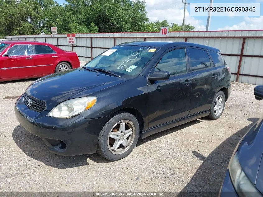 2006 Toyota Matrix Xr VIN: 2T1KR32E16C590345 Lot: 39686358