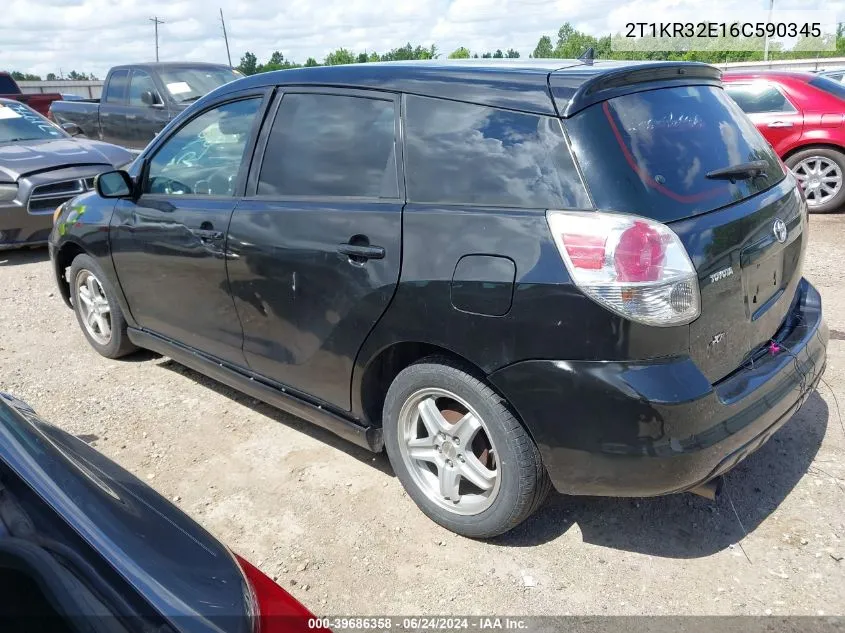 2006 Toyota Matrix Xr VIN: 2T1KR32E16C590345 Lot: 39686358