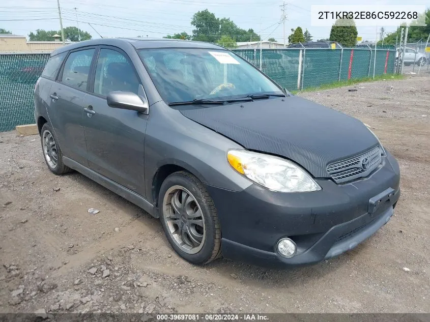 2006 Toyota Matrix Xr VIN: 2T1KR32E86C592268 Lot: 39697081