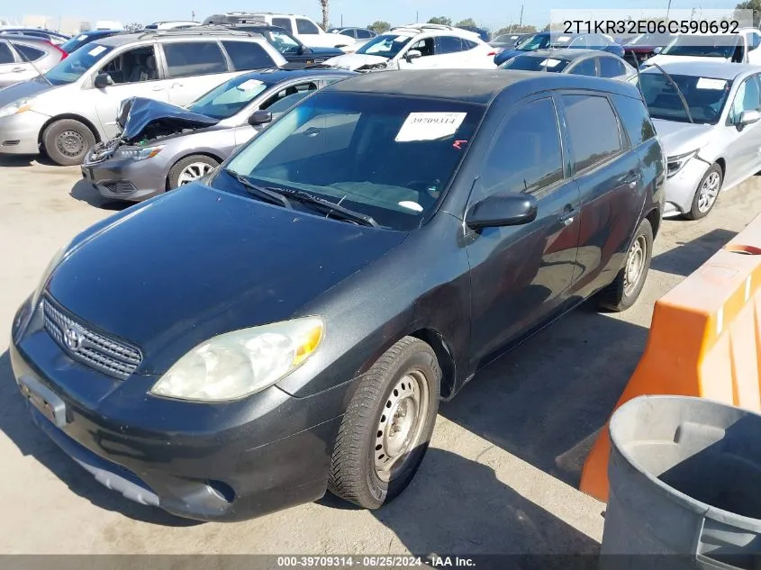 2006 Toyota Matrix VIN: 2T1KR32E06C590692 Lot: 39709314