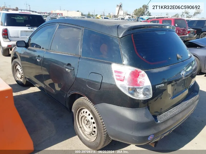 2006 Toyota Matrix VIN: 2T1KR32E06C590692 Lot: 39709314