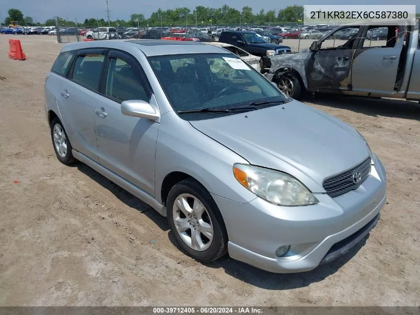 2006 Toyota Matrix Xr VIN: 2T1KR32EX6C587380 Lot: 39712405