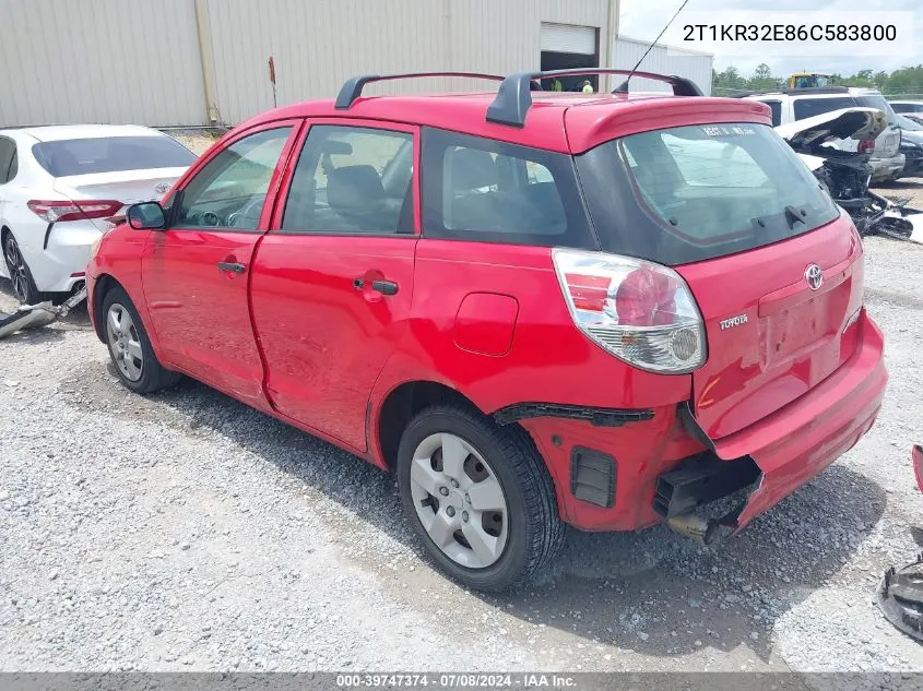 2T1KR32E86C583800 2006 Toyota Matrix