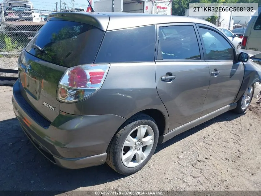 2006 Toyota Matrix Xr VIN: 2T1KR32E66C568132 Lot: 39773178