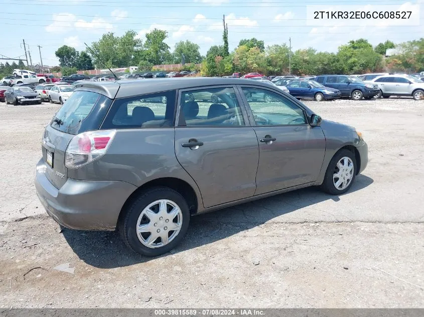 2006 Toyota Matrix VIN: 2T1KR32E06C608527 Lot: 39815589