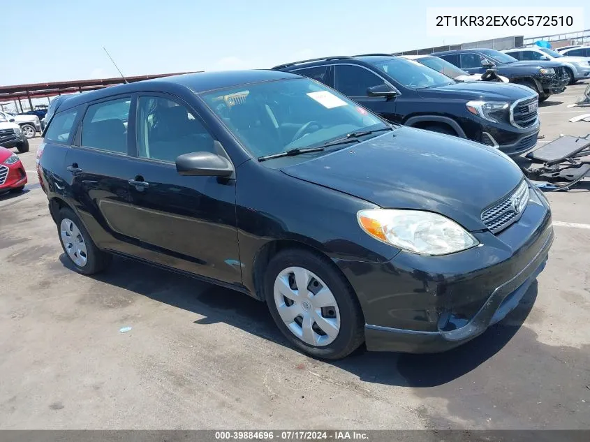 2006 Toyota Matrix VIN: 2T1KR32EX6C572510 Lot: 39884696