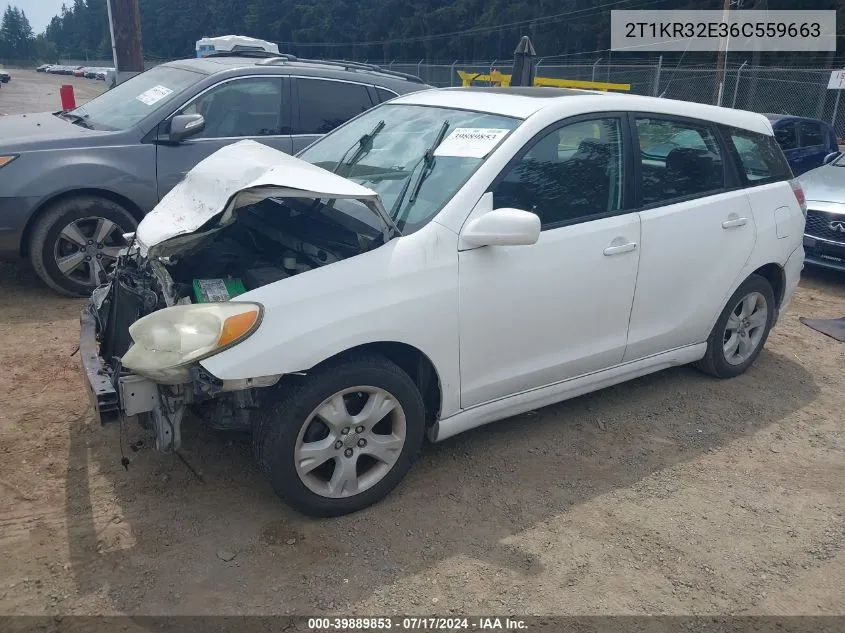 2006 Toyota Matrix Xr VIN: 2T1KR32E36C559663 Lot: 39889853