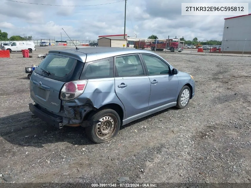 2006 Toyota Matrix Xr VIN: 2T1KR32E96C595812 Lot: 39911345