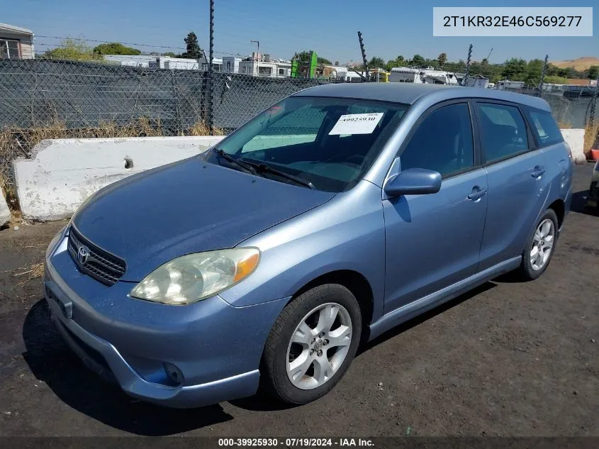 2006 Toyota Matrix Xr VIN: 2T1KR32E46C569277 Lot: 39925930