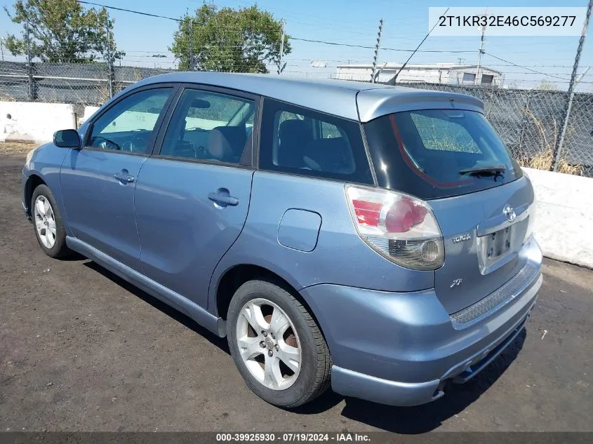 2006 Toyota Matrix Xr VIN: 2T1KR32E46C569277 Lot: 39925930