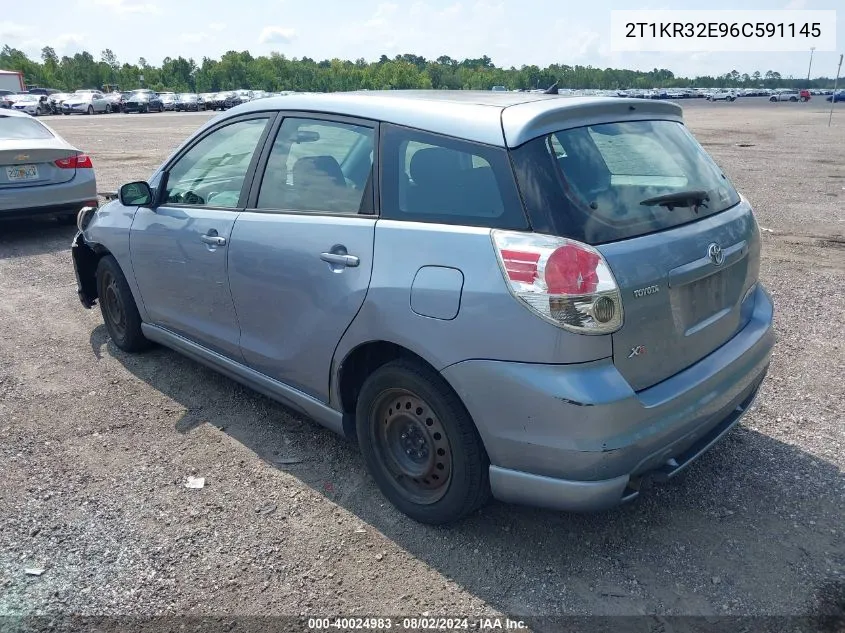 2006 Toyota Matrix Xr VIN: 2T1KR32E96C591145 Lot: 40024983