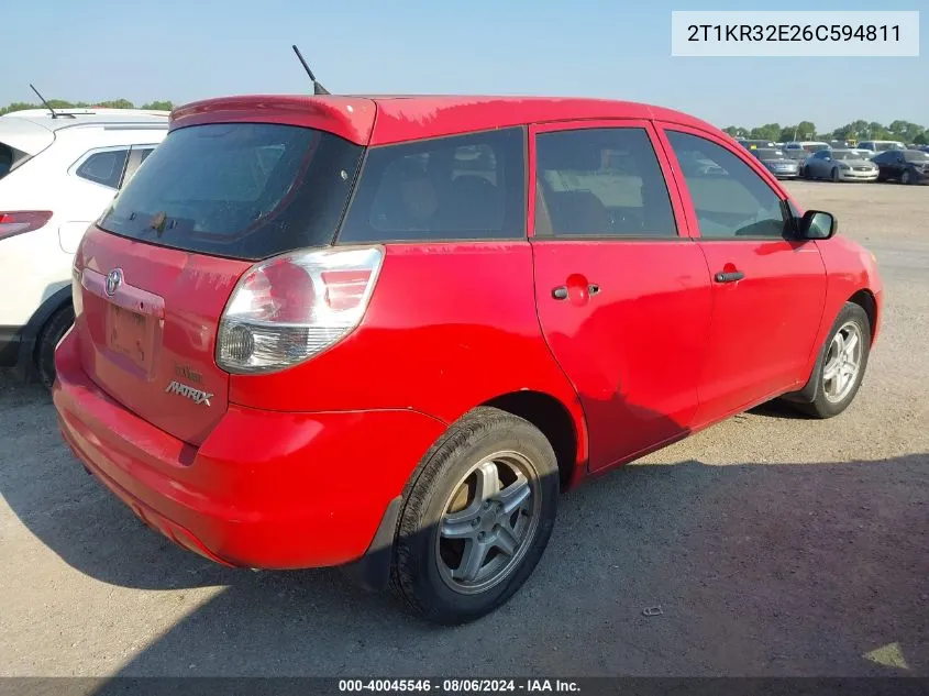 2T1KR32E26C594811 2006 Toyota Matrix Xr