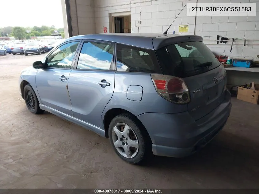 2006 Toyota Matrix Xr VIN: 2T1LR30EX6C551583 Lot: 40073017